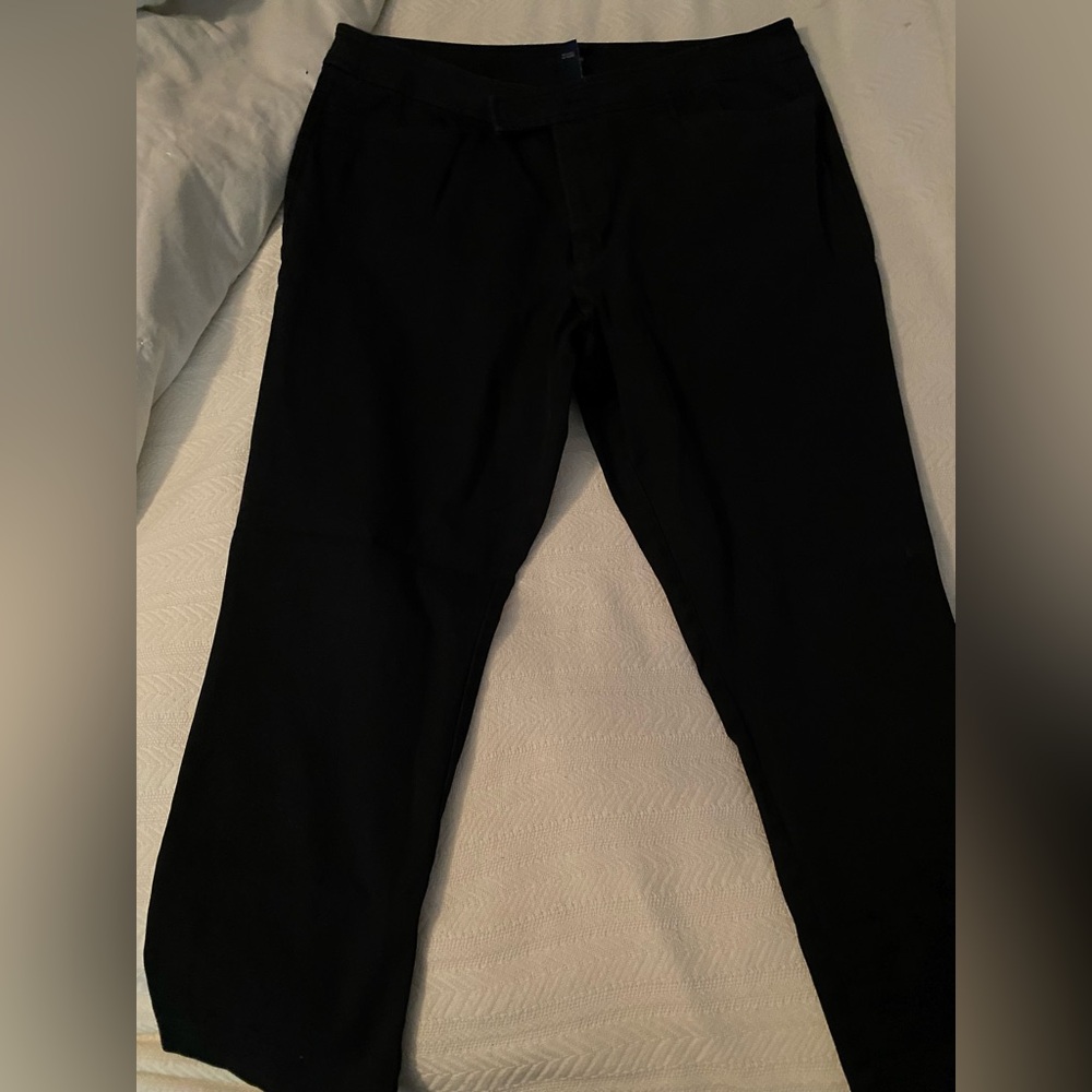 CHAPS Petite Black Cotton Blend Pants - 16P